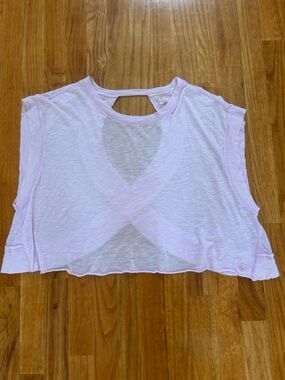 FP Movement by Free People My Time Pale Pink Tank with Back Cutout